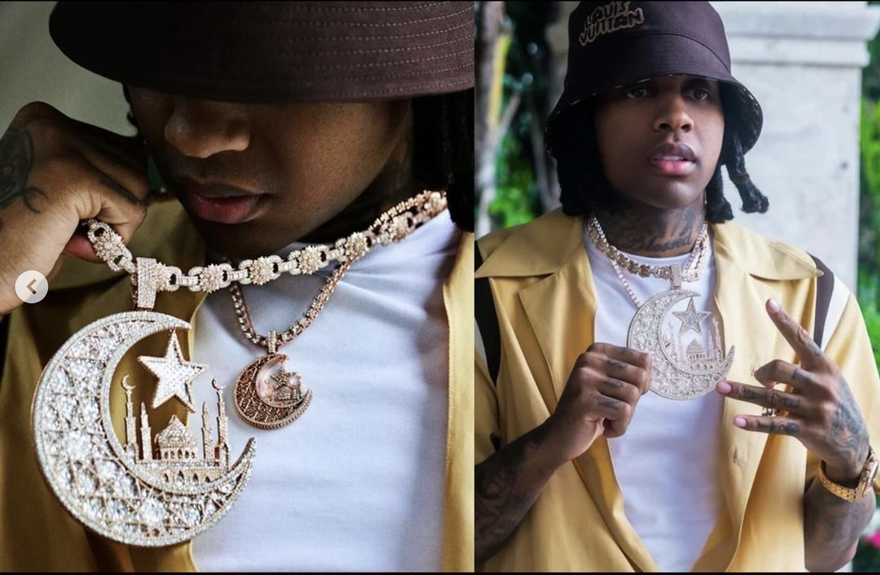 Lil Durk Faces Criticism For Wearing Large Islamic Crescent And Star Chain