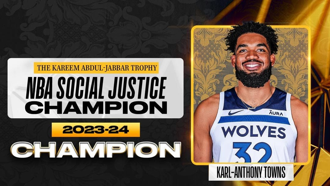 SOURCE SPORTS: Karl-Anthony Towns Named 2023-24 NBA Social Justice Champion