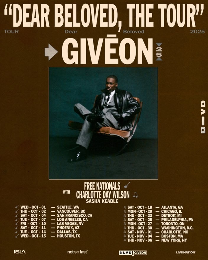 GIVĒON Launches ‘Dear Beloved’ Tour After Top 10 Album Debut
