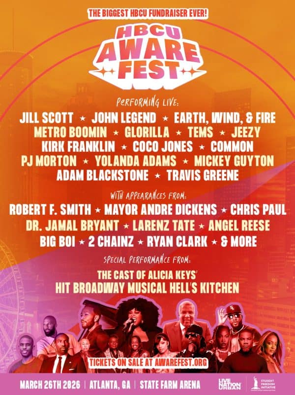 Live Nation Urban and Student Freedom Initiative Announce Star Studded Lineup for Inaugural HBCU AWAREFEST