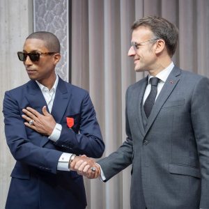 Pharrell Williams Knighted at Élysée Palace During Paris Fashion Week